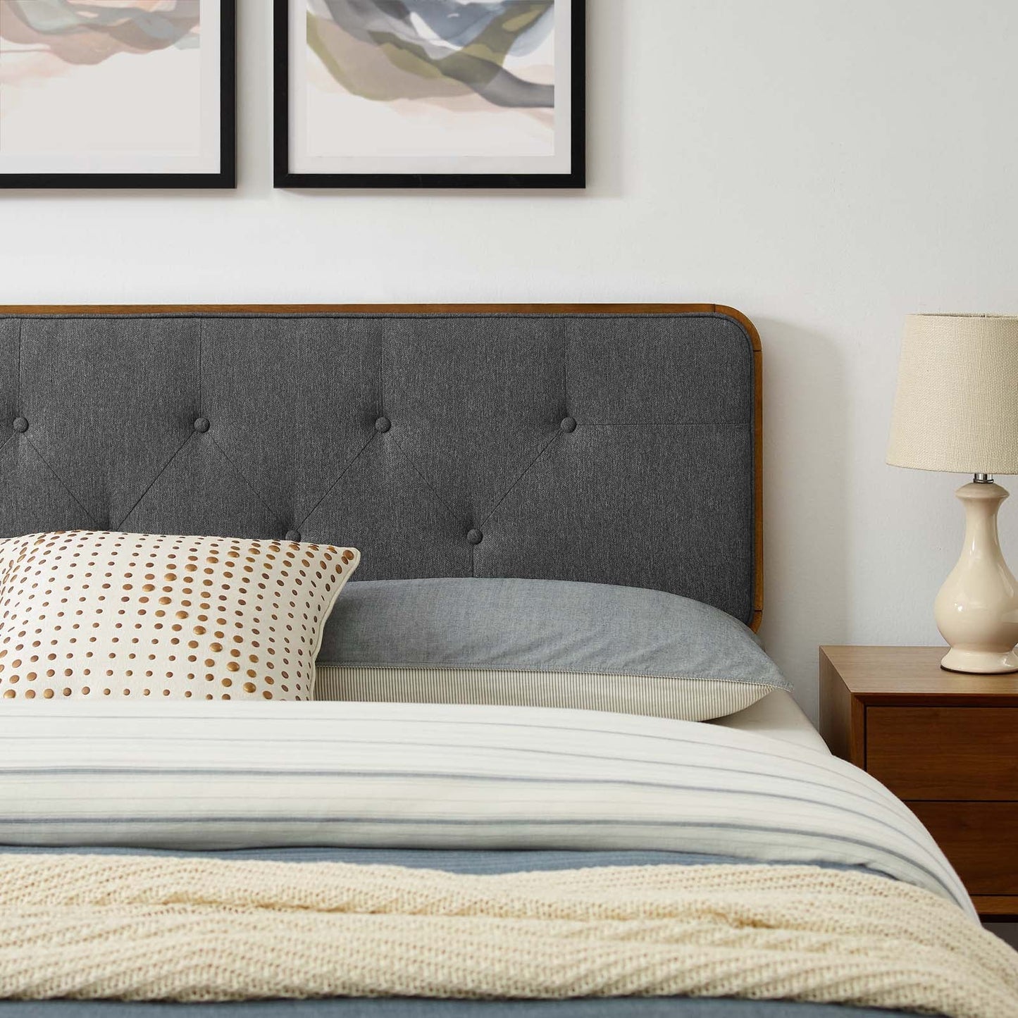 Bridgette Wood Queen Platform Bed With Splayed Legs by Modway