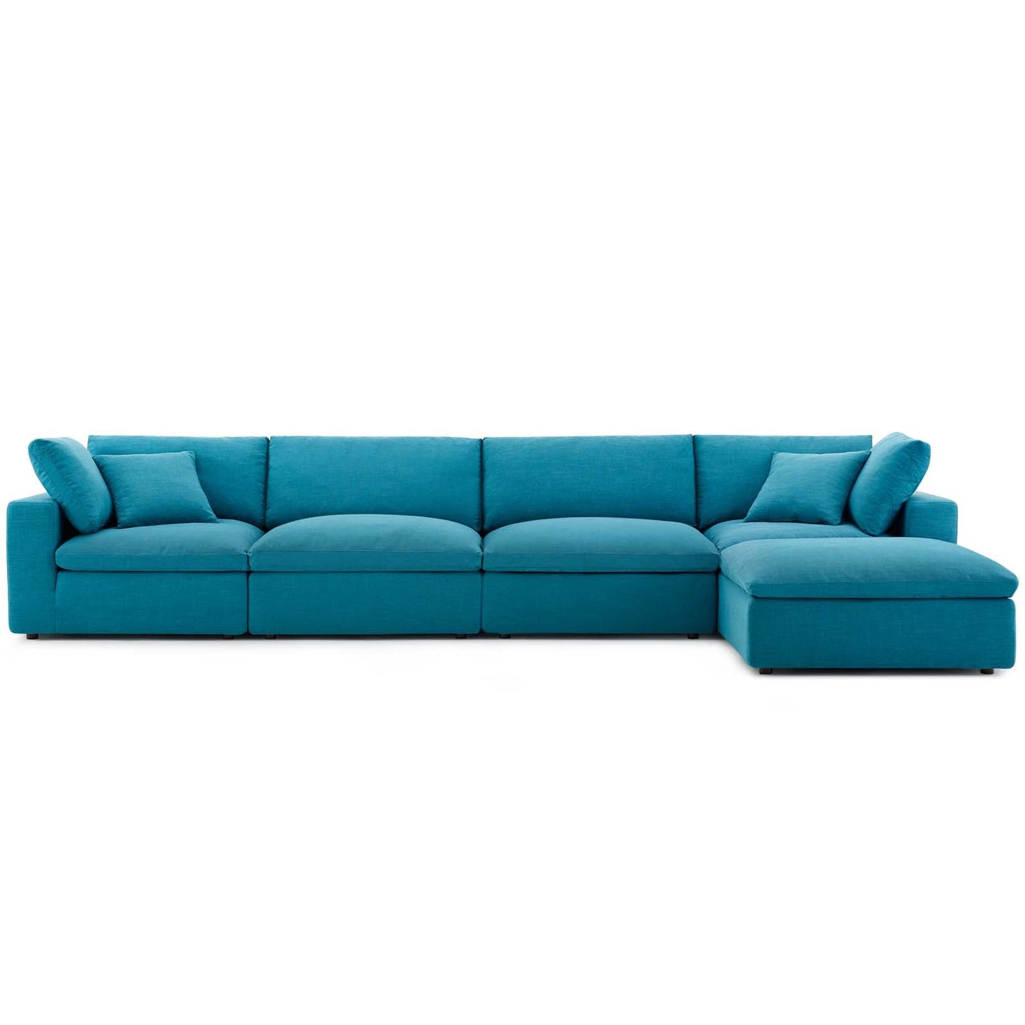 Commix 5 Piece Down Filled Overstuffed Sectional Sofa Set by Modway