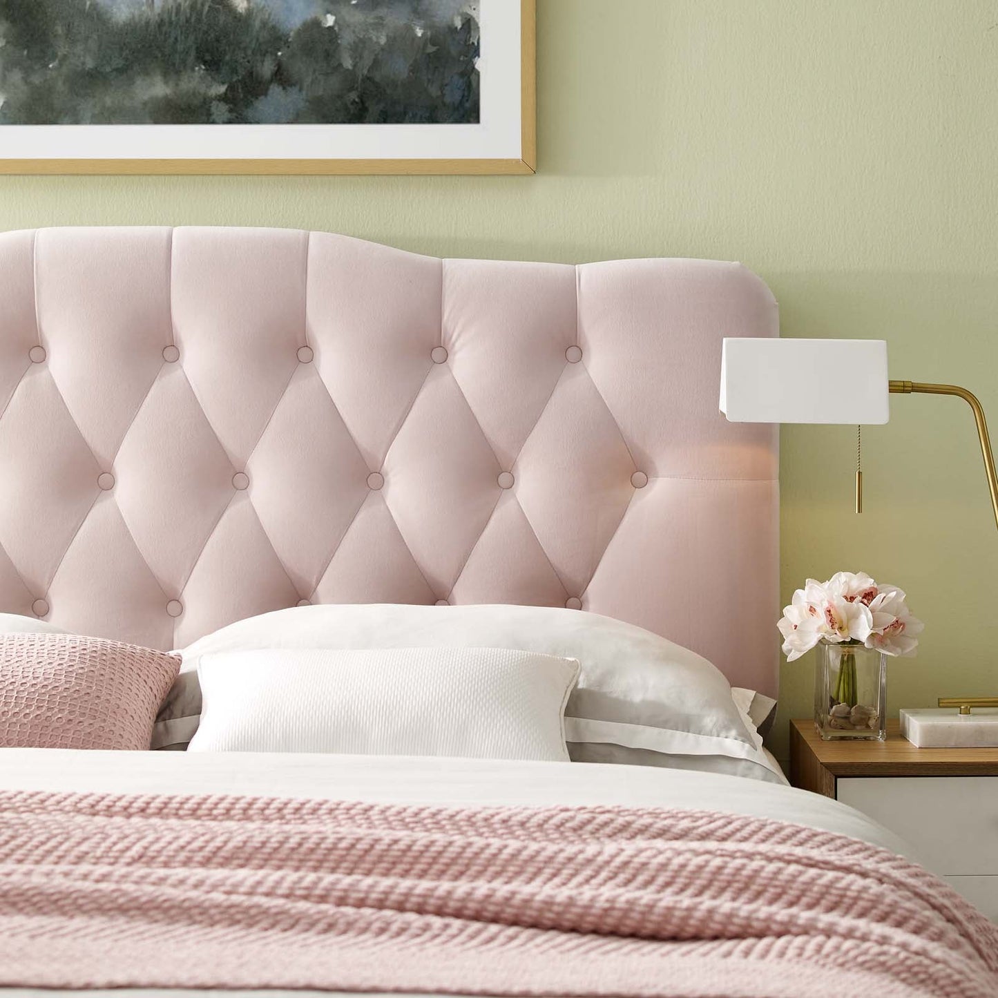 Annabel Diamond Tufted Performance Velvet Queen Headboard by Modway