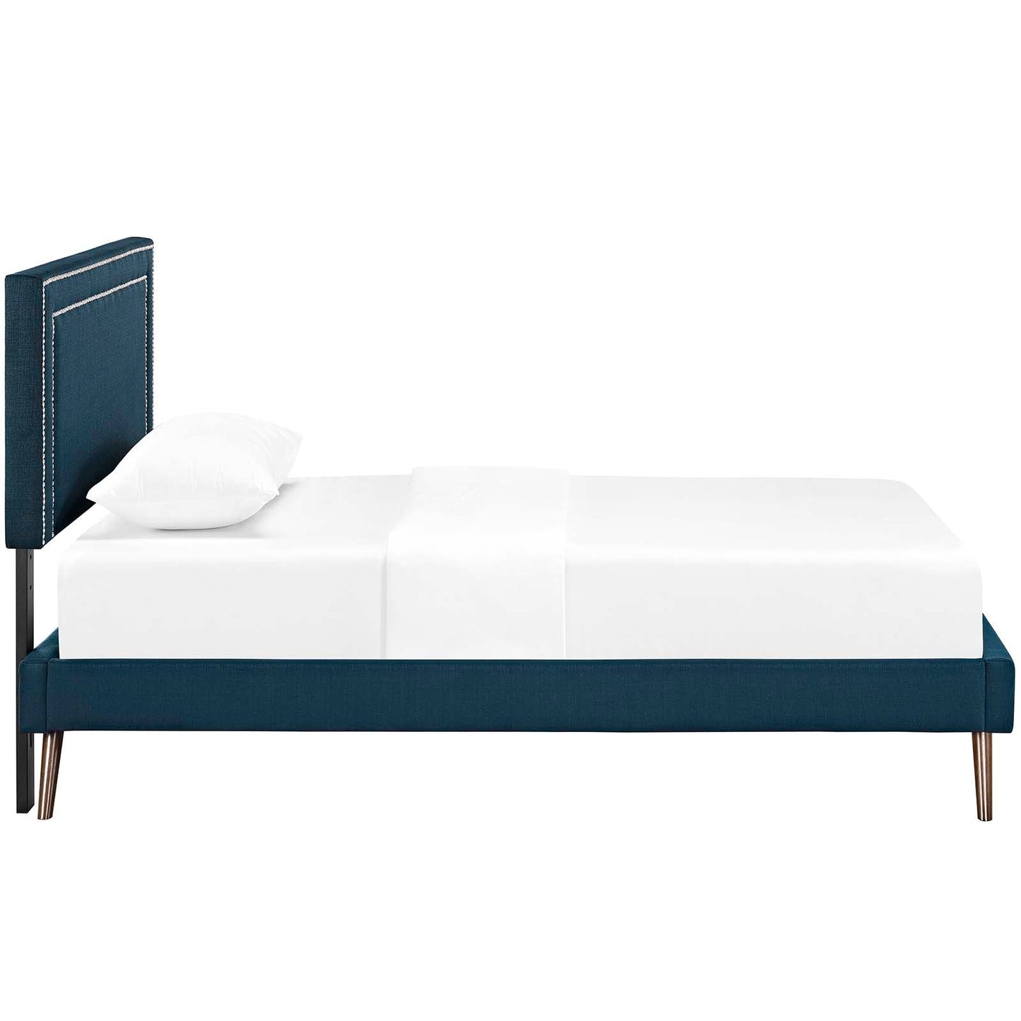 Virginia Fabric Twin Platform Bed with Round Splayed Legs by Modway