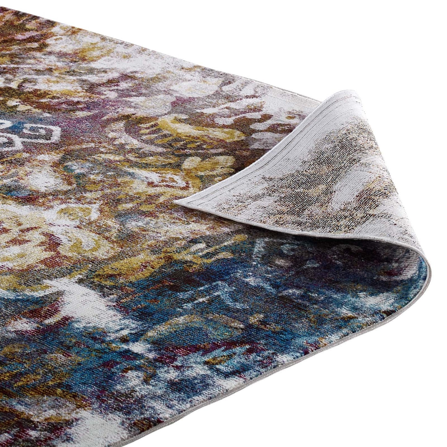 Success Jayla Transitional Distressed Vintage Floral Moroccan Trellis 5x8 Area Rug by Modway