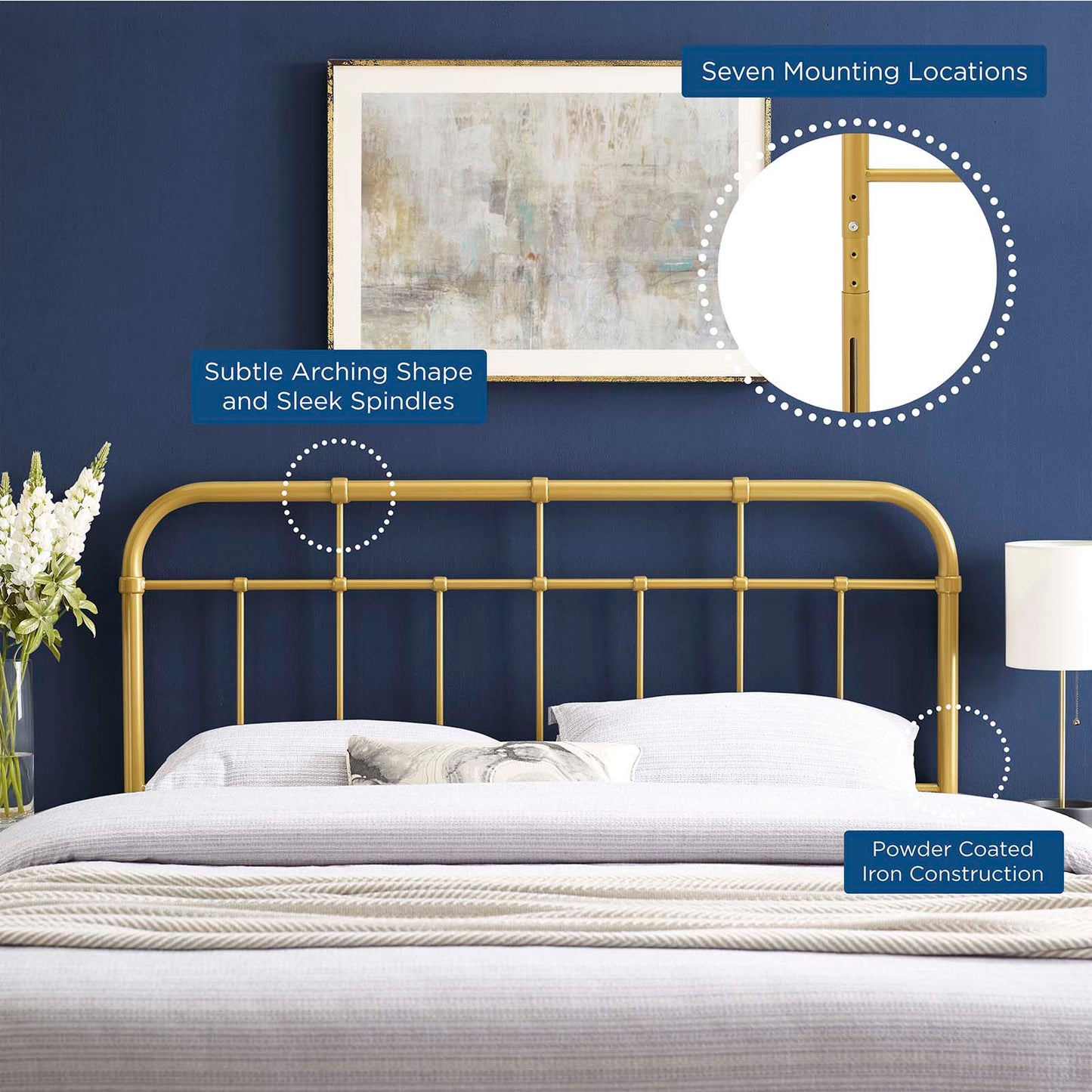 Alessia Metal Full Headboard by Modway