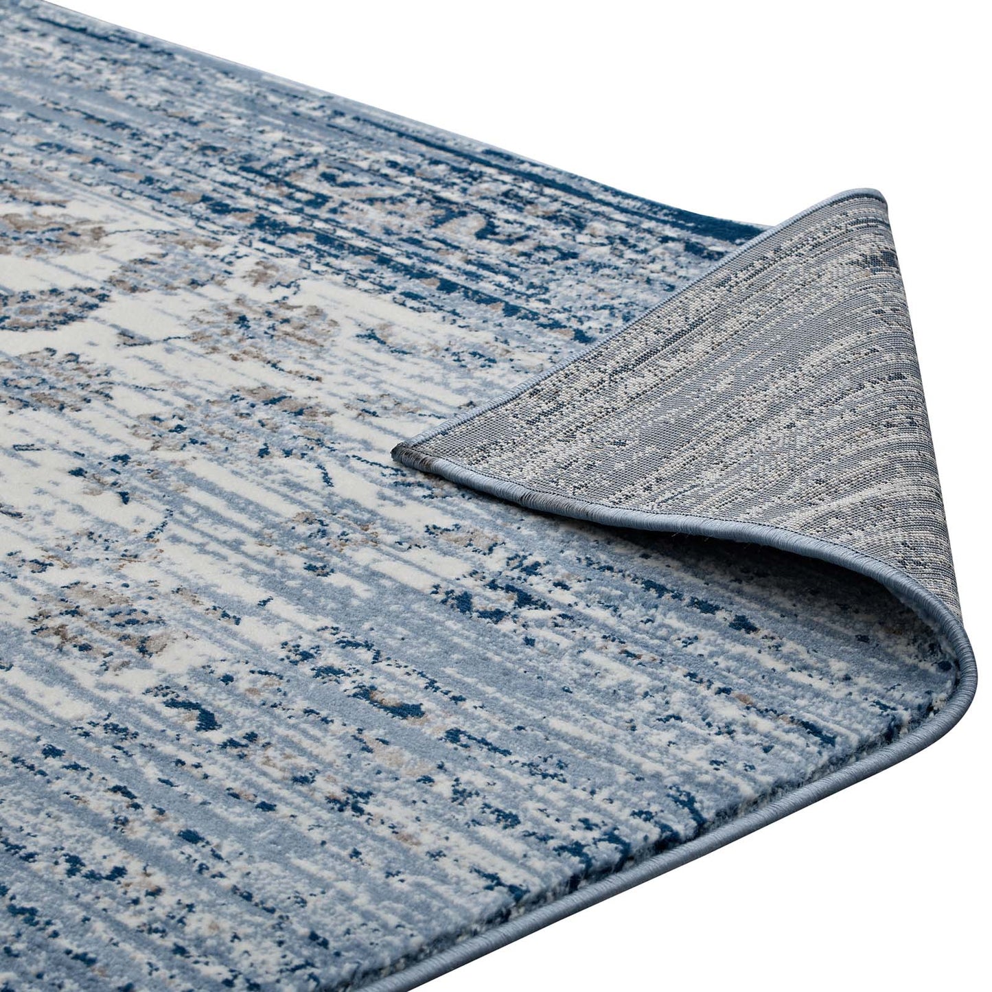 Chiara Distressed Floral Lattice Contemporary 8x10 Area Rug by Modway