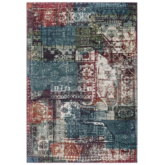Tribute Elowen Contemporary Modern Vintage Mosaic 8x10 Area Rug by Modway