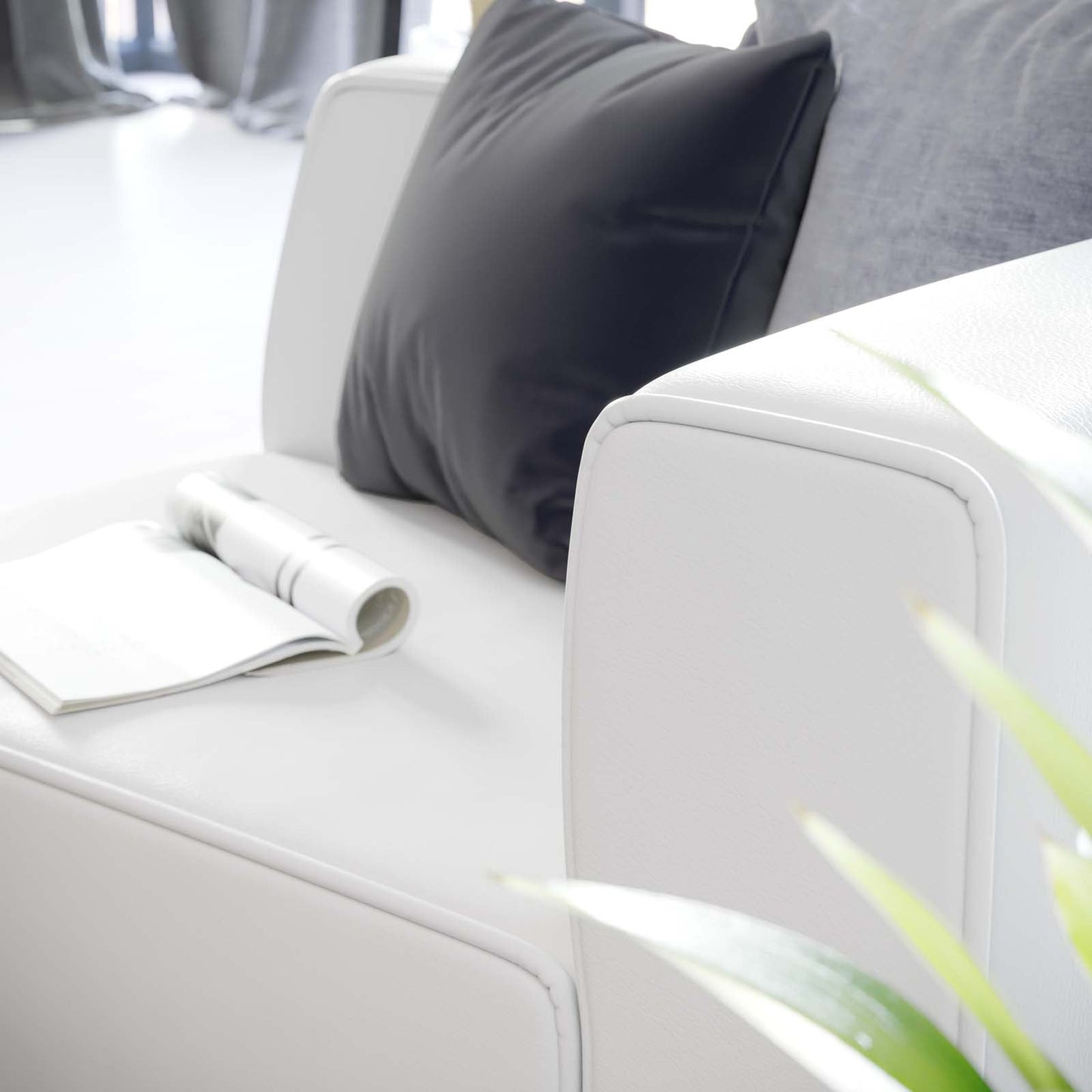 Mingle Vegan Leather Right-Arm Chair by Modway