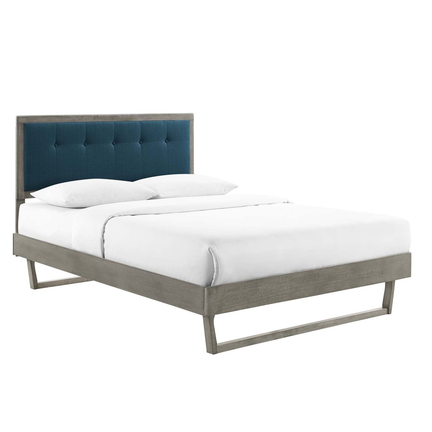 Willow Wood King Platform Bed With Angular Frame by Modway