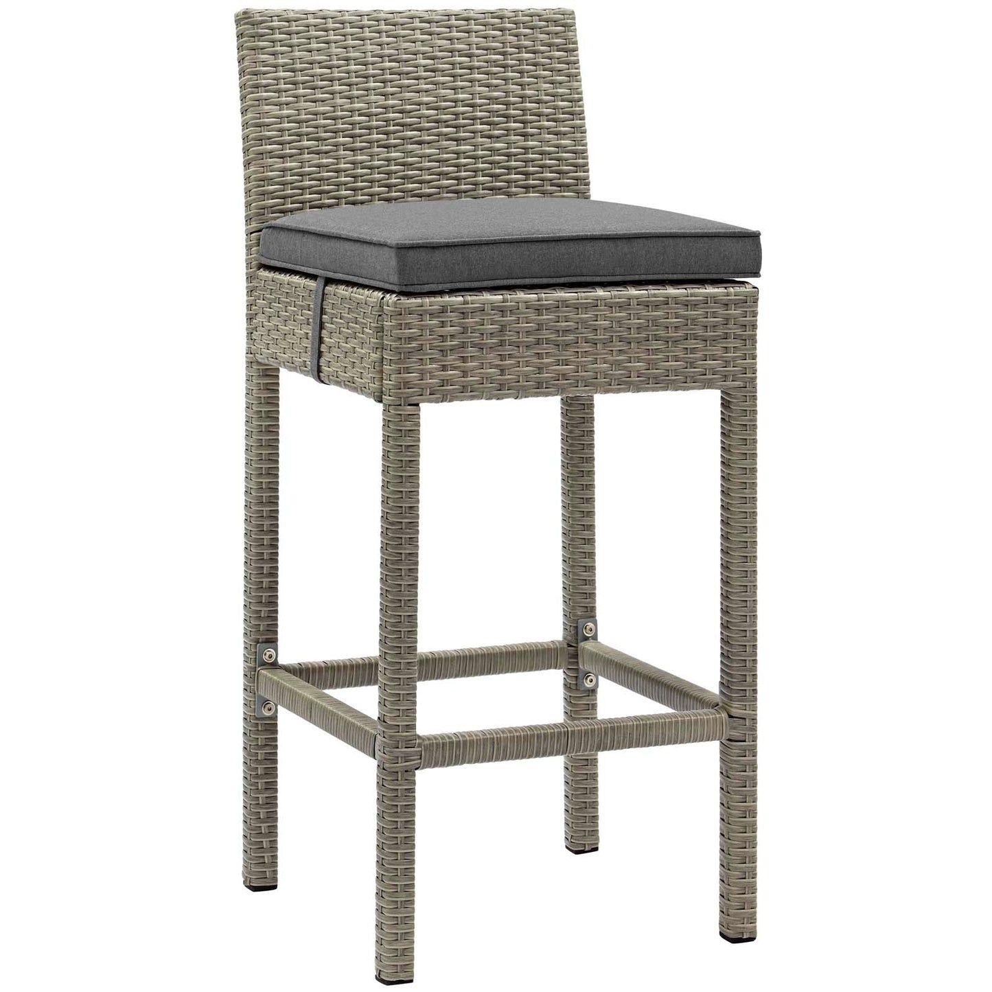 Conduit Outdoor Patio Wicker Rattan Bar Stool Set of 4 by Modway