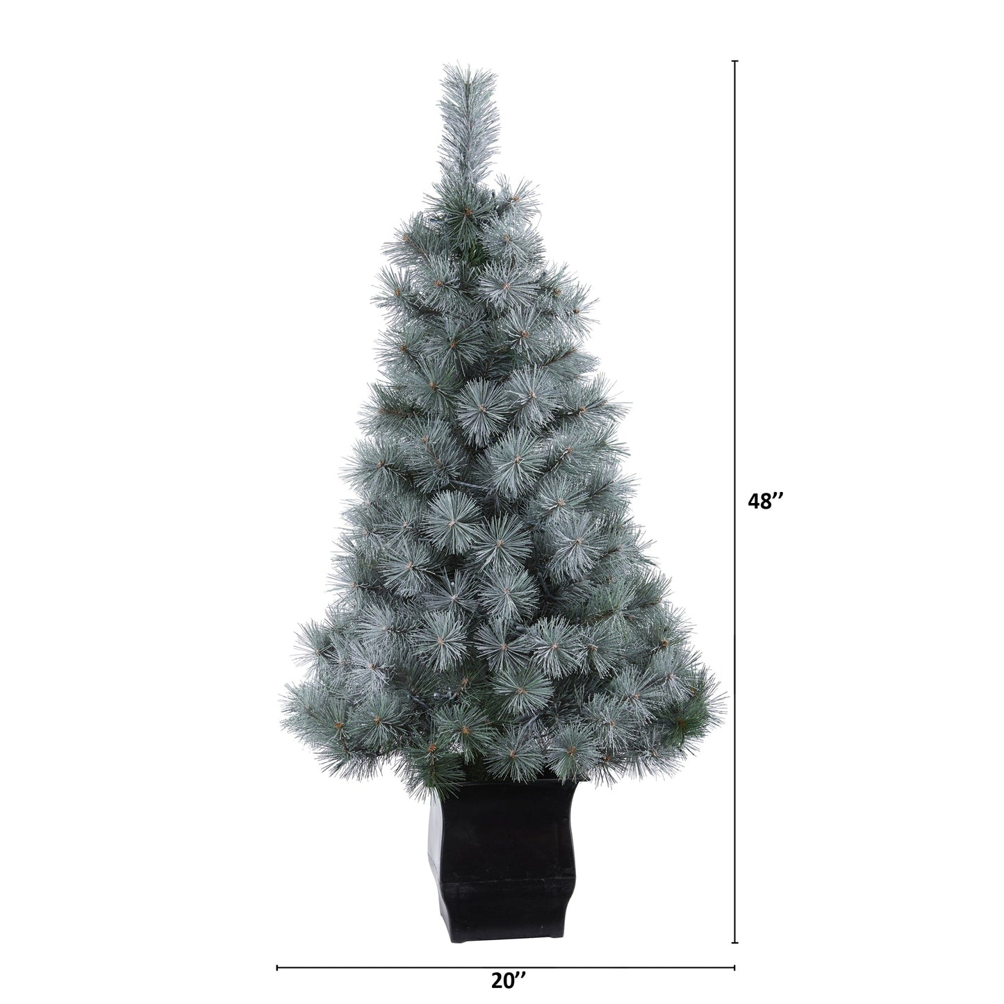 4' Snowy Mountain Pine Artificial Christmas Tree w 150 LED Lights