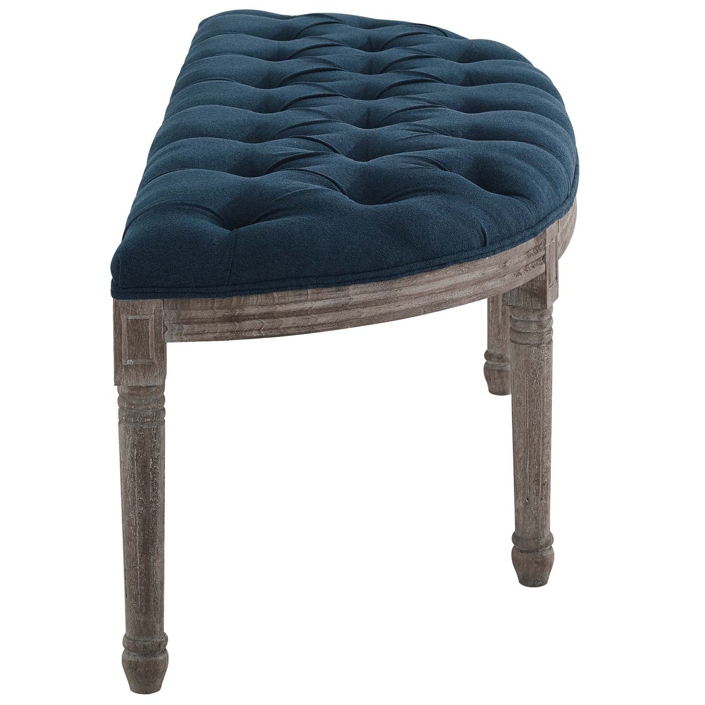 Esteem Vintage French Upholstered Fabric Semi-Circle Bench by Modway