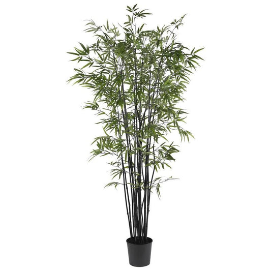 6.5' Black Bamboo Silk Tree 5277 By Nearly Natural