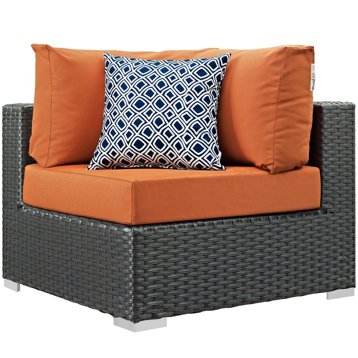 Sojourn 5 Piece Outdoor Patio Sunbrella¨ Sectional Set by Modway