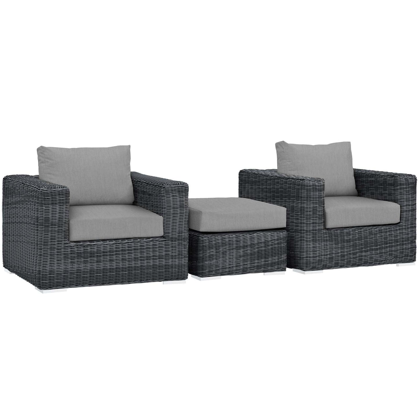 Summon 3 Piece Outdoor Patio Sunbrella¨ Sectional Set by Modway