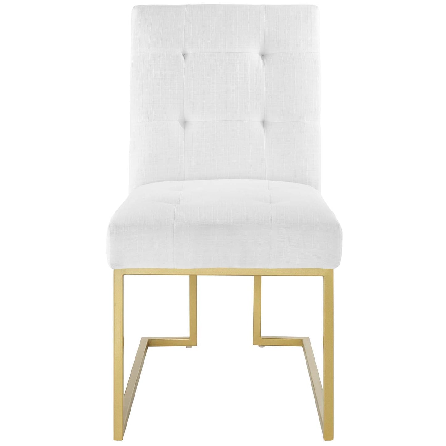 Privy Gold Stainless Steel Upholstered Fabric Dining Accent Chair by Modway