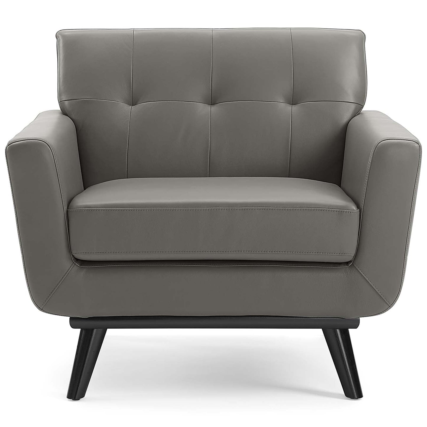 Engage Top-Grain Leather Living Room Lounge Accent Armchair by Modway