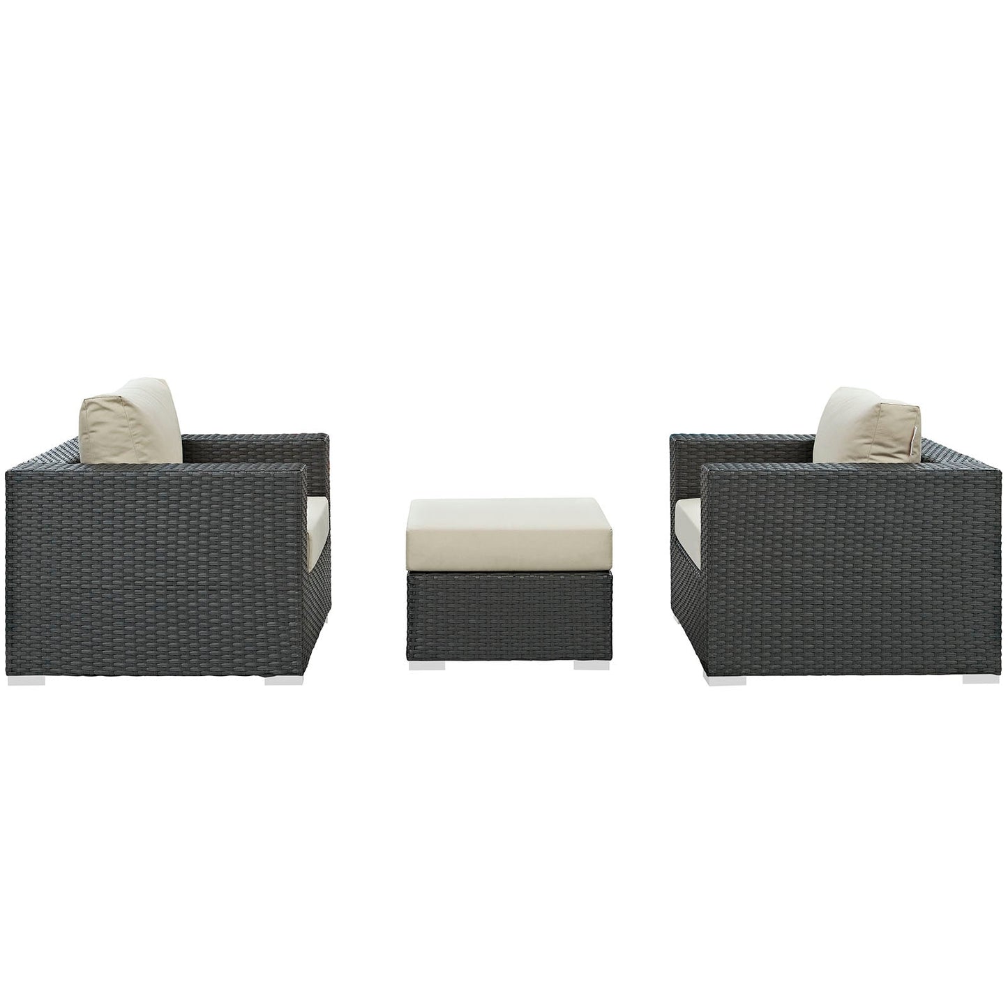 Sojourn 3 Piece Outdoor Patio Sunbrella¨ Sectional Set by Modway