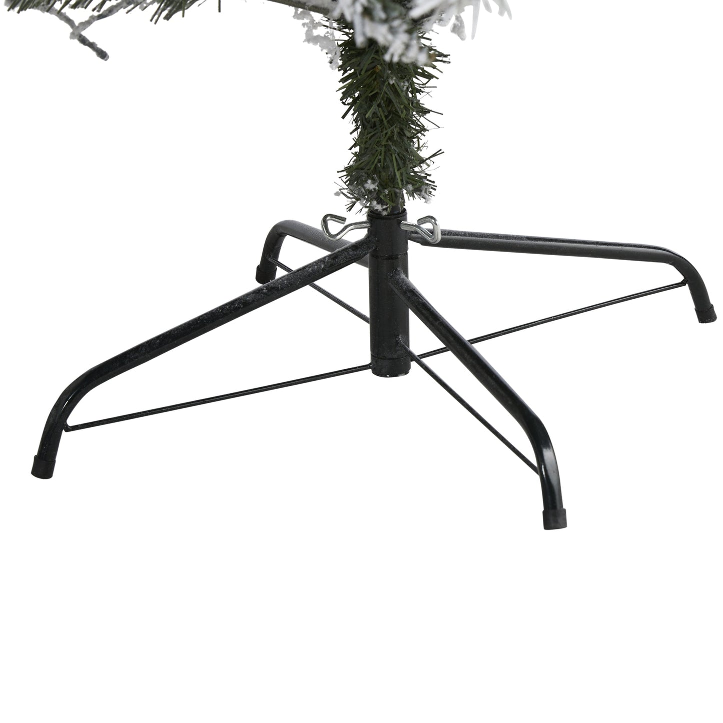 7' Flocked White River Mountain Pine Artificial Christmas Tree w/ Pinecones