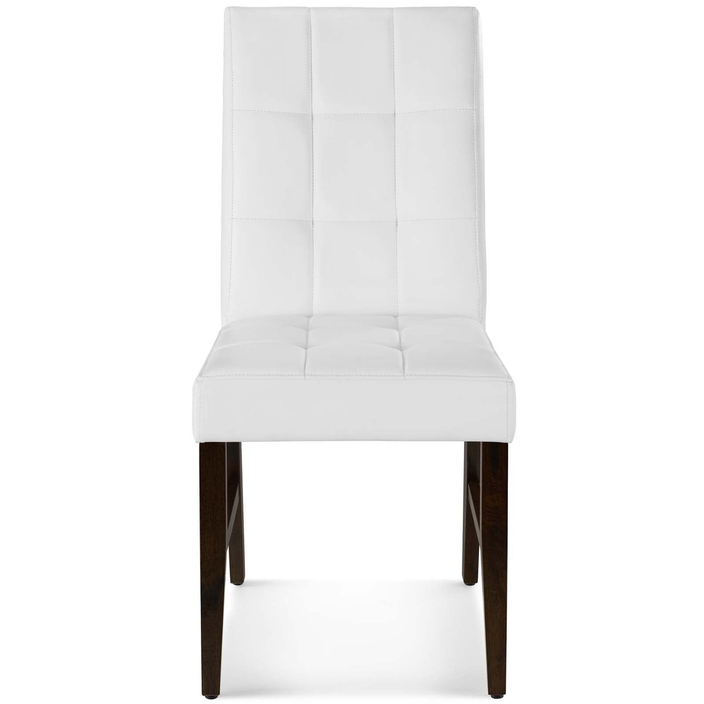 Promulgate Biscuit Tufted Upholstered Faux Leather Dining Side Chair Set of 2 by Modway