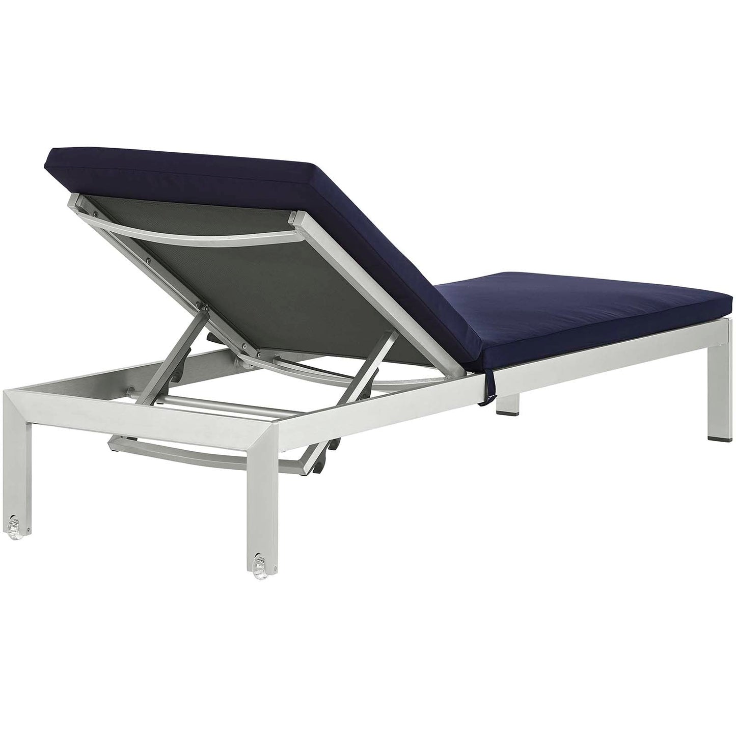 Shore Outdoor Patio Aluminum Chaise with Cushions Set of 4 by Modway