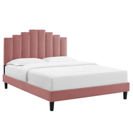 Elise Performance Velvet King Platform Bed by Modway