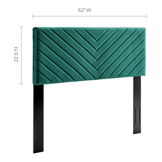 Alyson Angular Channel Tufted Performance Velvet Full / Queen Headboard by Modway