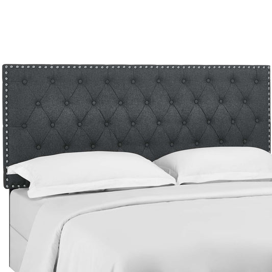 Helena Tufted Upholstered Linen Fabric Full / Queen Headboard by Modway