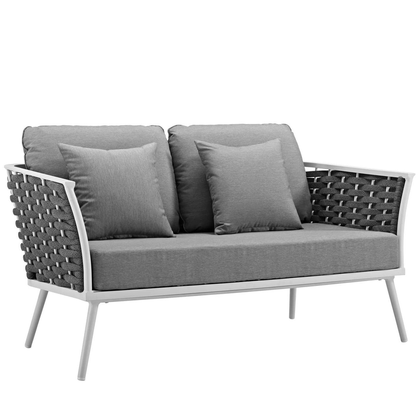 Stance 4 Piece Outdoor Patio Aluminum Sectional Sofa Set by Modway