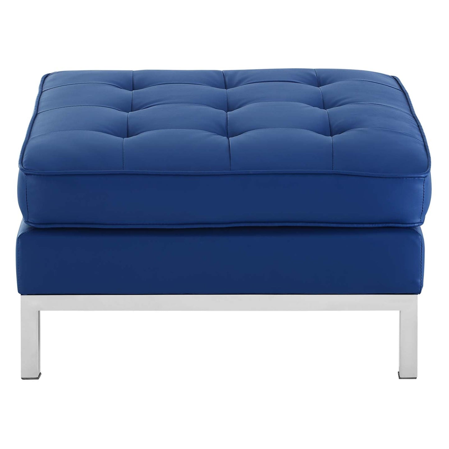Loft Tufted Vegan Leather Ottoman by Modway