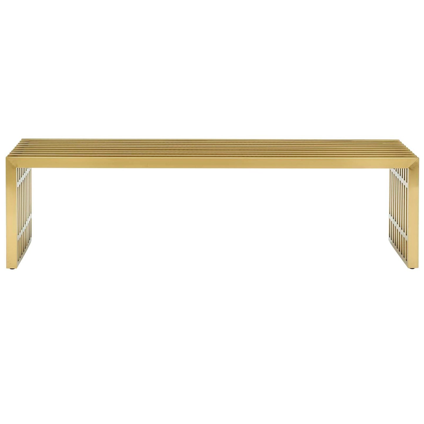 Gridiron Large Stainless Steel Bench by Modway