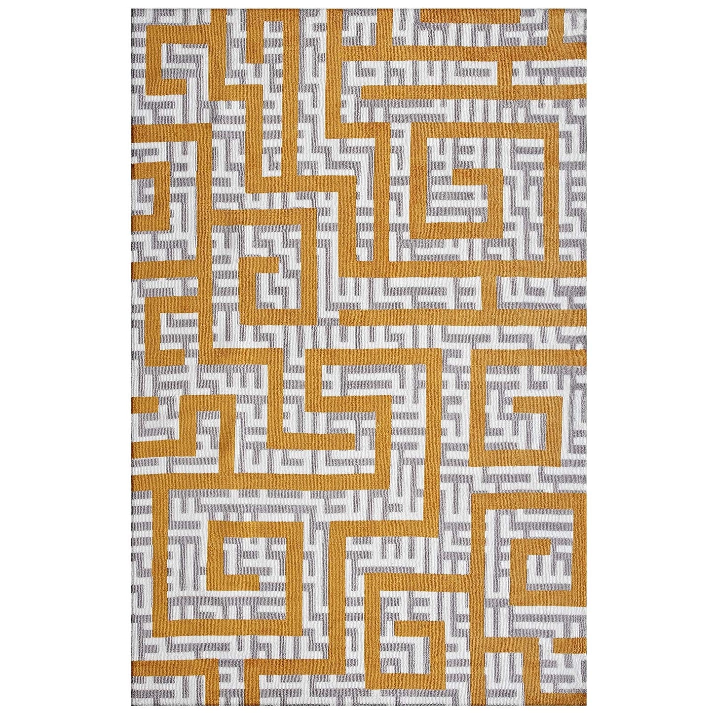 Nahia Geometric Maze 8x10 Area Rug by Modway