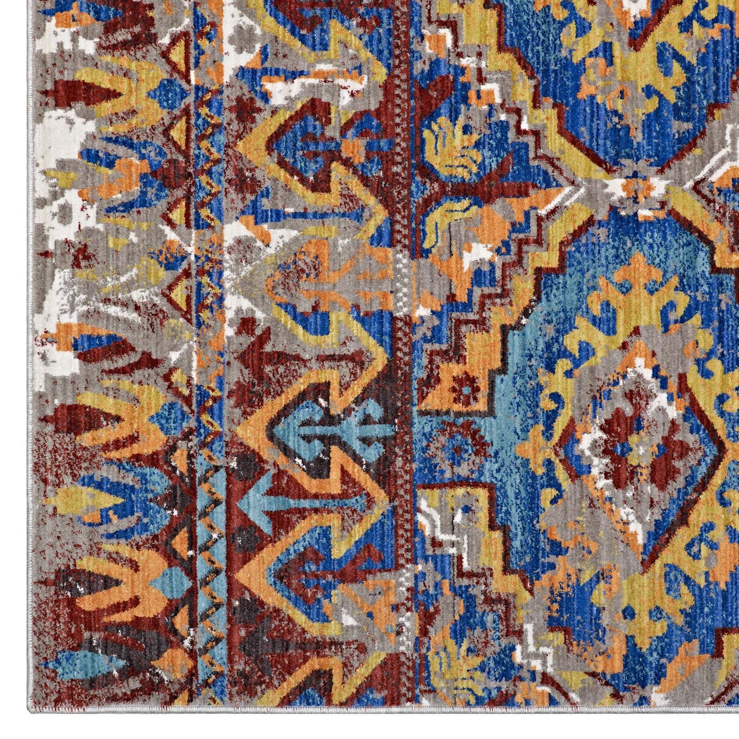 Centehua Distressed Southwestern Aztec 5x8 Area Rug by Modway