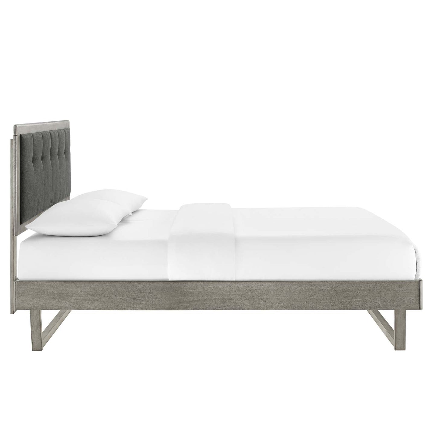 Willow Wood King Platform Bed With Angular Frame by Modway