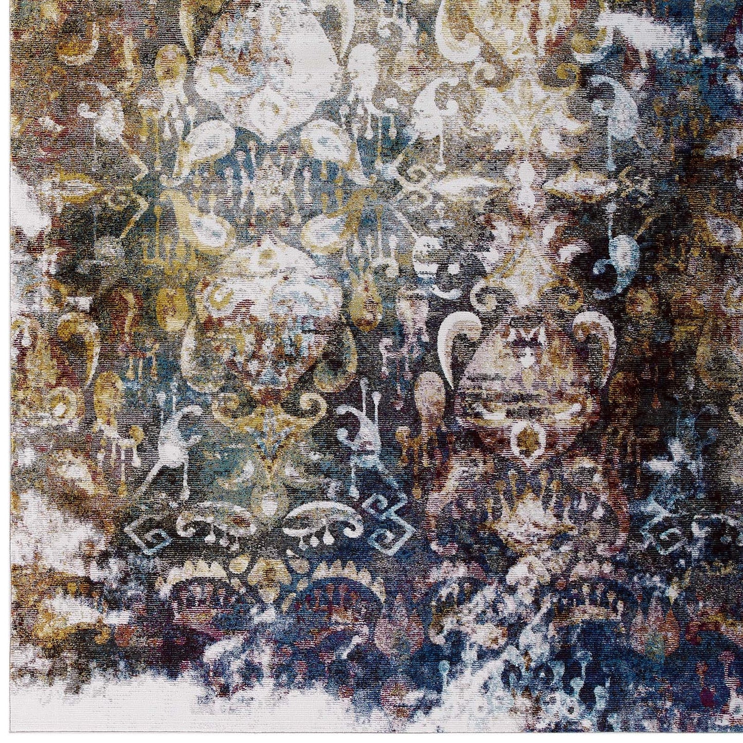 Success Jayla Transitional Distressed Vintage Floral Moroccan Trellis 5x8 Area Rug by Modway