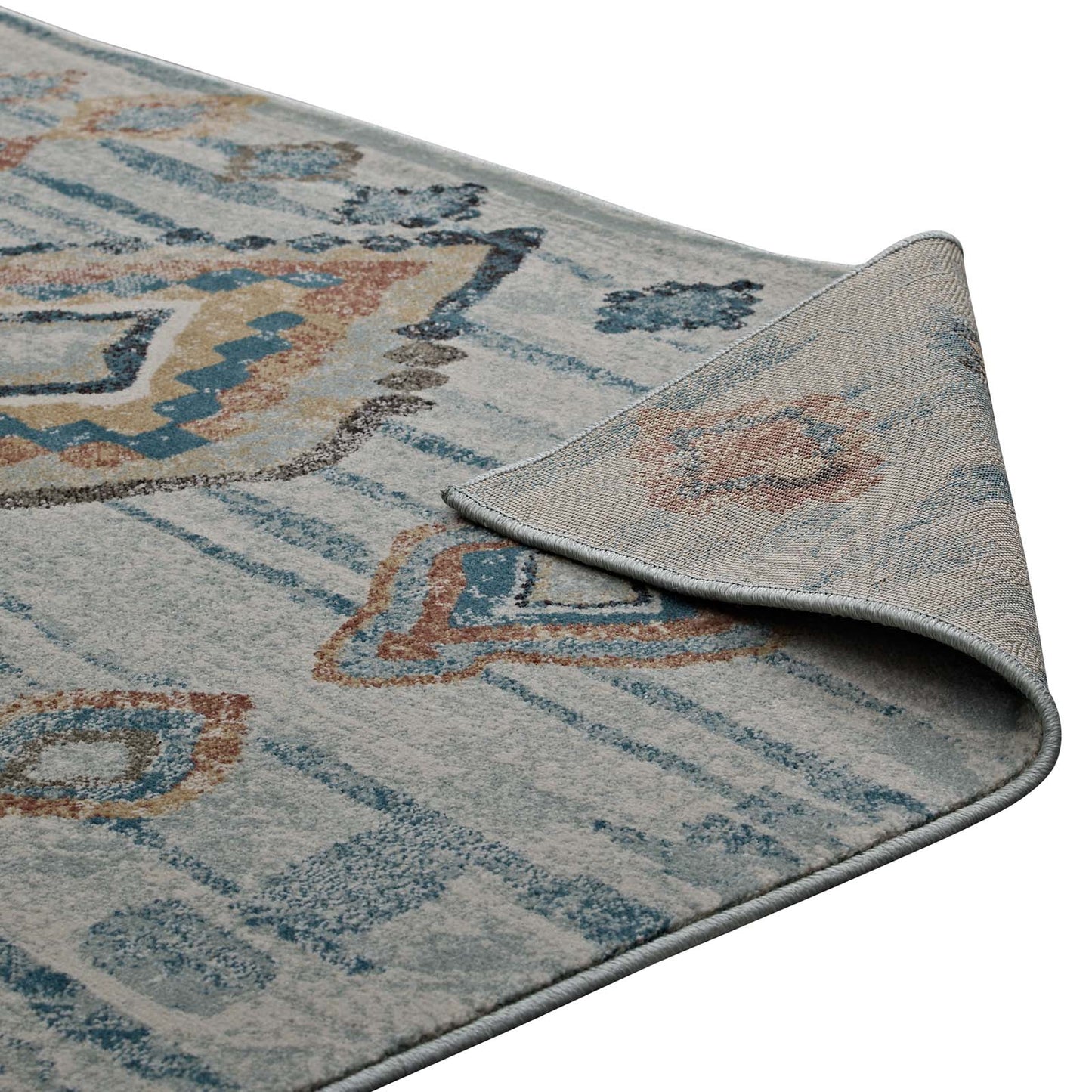 Jenica Distressed Moroccan Tribal Abstract Diamond 5x8 Area Rug by Modway