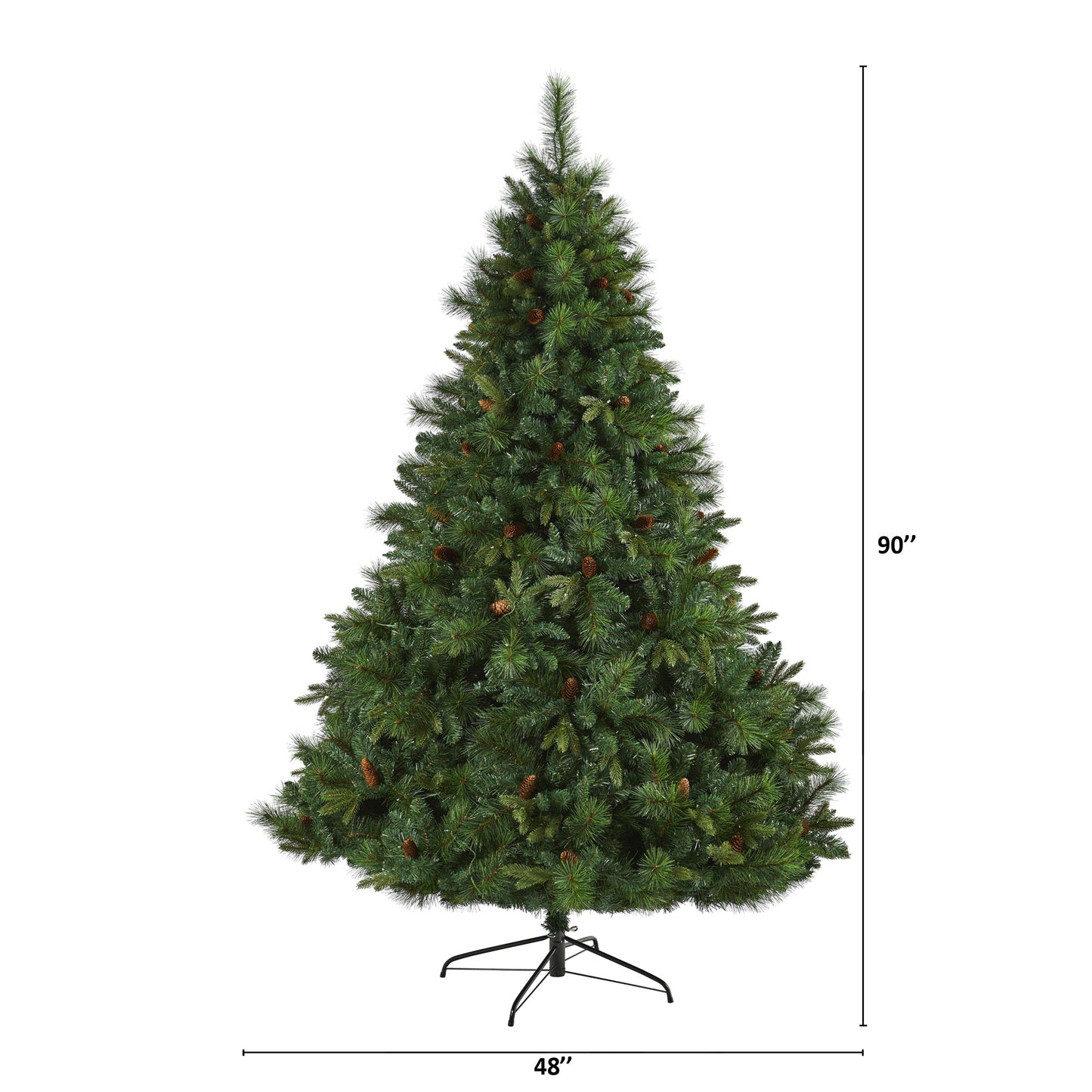 7.5' West Virginia Full Bodied Mixed Pine Artificial Christmas Tree w/ 600 LED