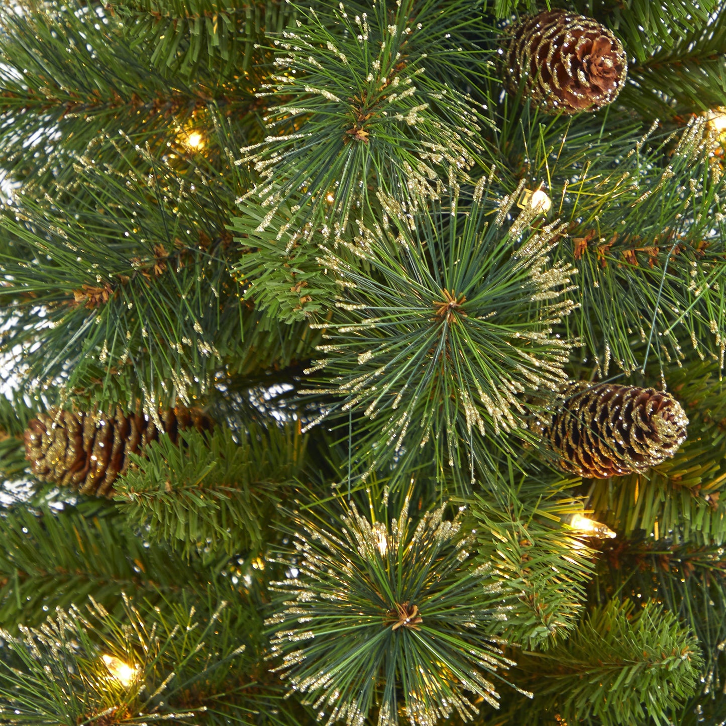3.5' Golden Tip Washington Pine Artificial Christmas Tree w/ 50 Clear Lights