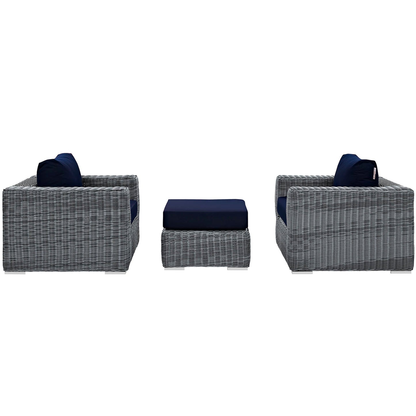 Summon 3 Piece Outdoor Patio Sunbrella¨ Sectional Set by Modway