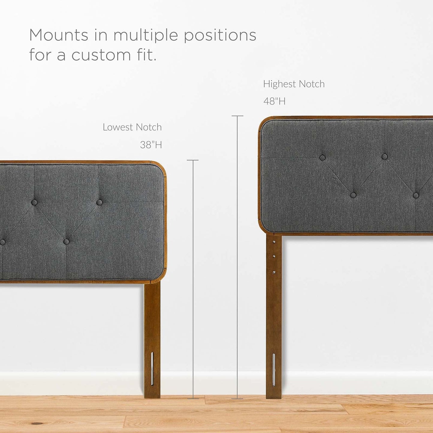 Collins Tufted Fabric and Wood Queen Headboard by Modway
