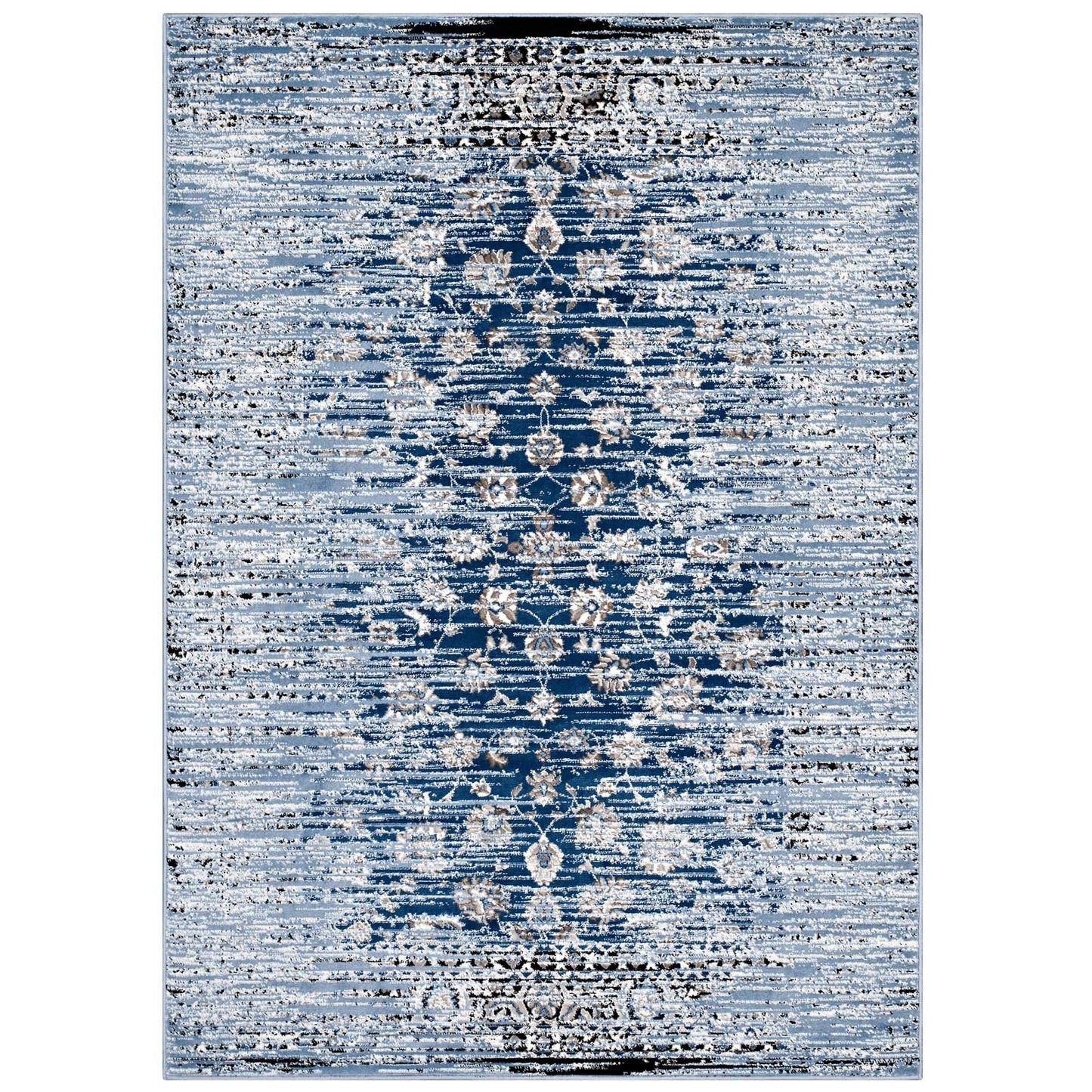 Chiara Distressed Floral Lattice Contemporary 8x10 Area Rug by Modway