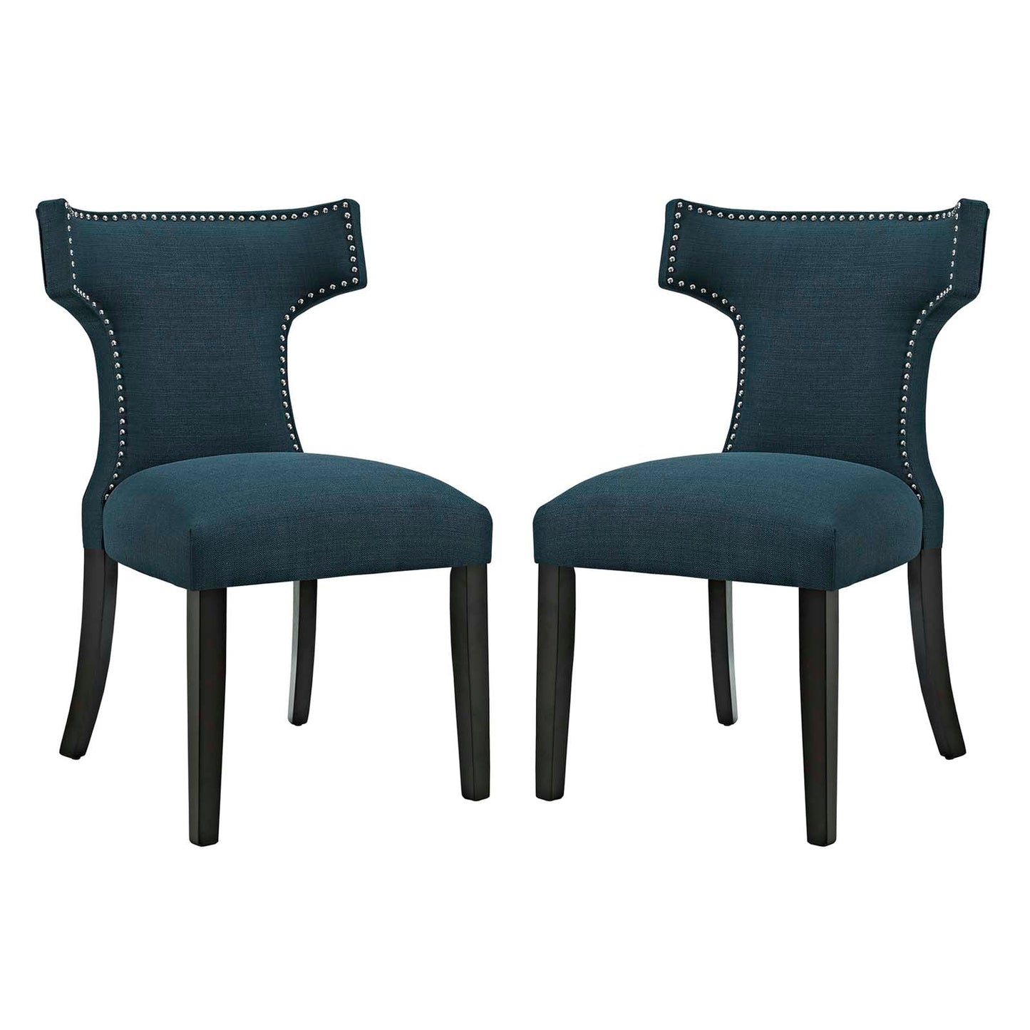 Curve Fabric Dining Side Chair Set of 2 by Modway