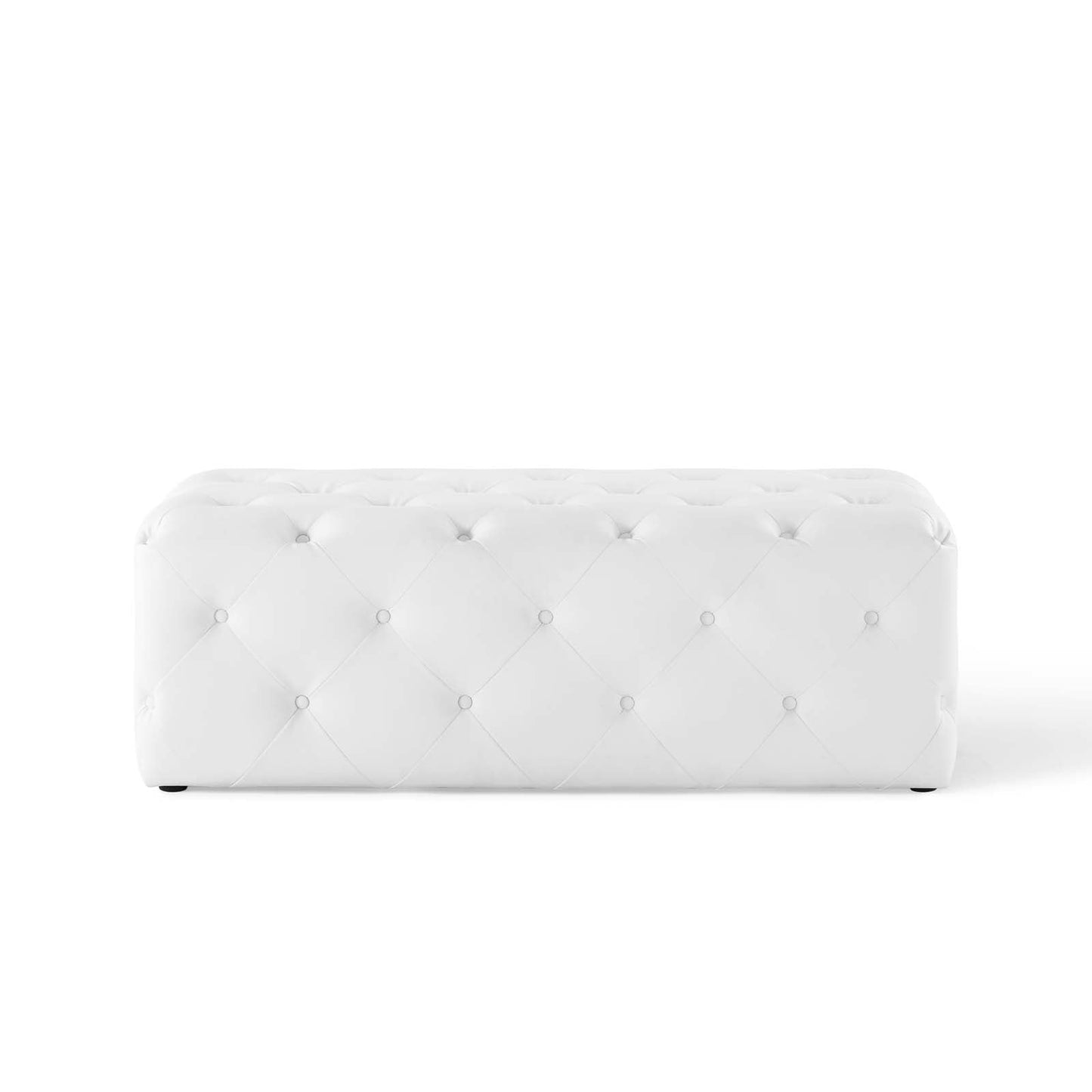 Amour 48" Tufted Button Entryway Faux Leather Bench by Modway