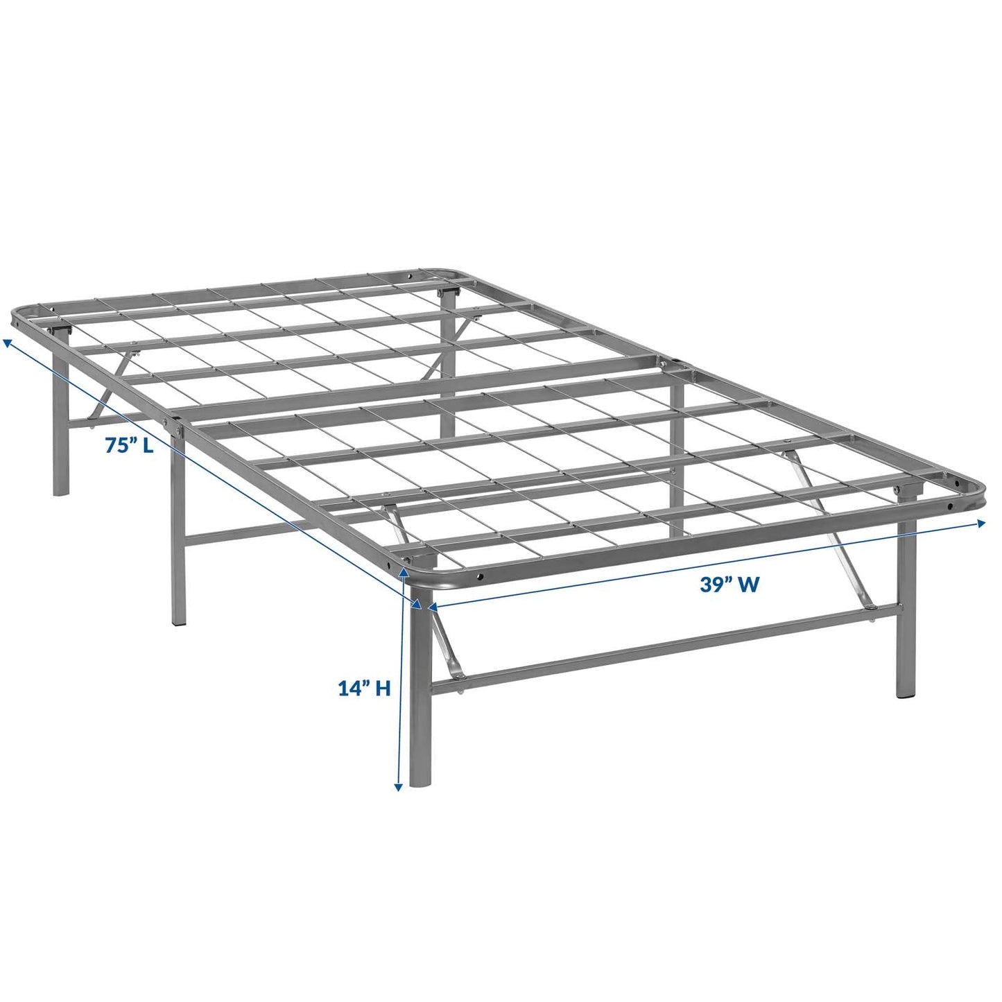 Horizon Stainless Steel Twin Bed Frame by Modway