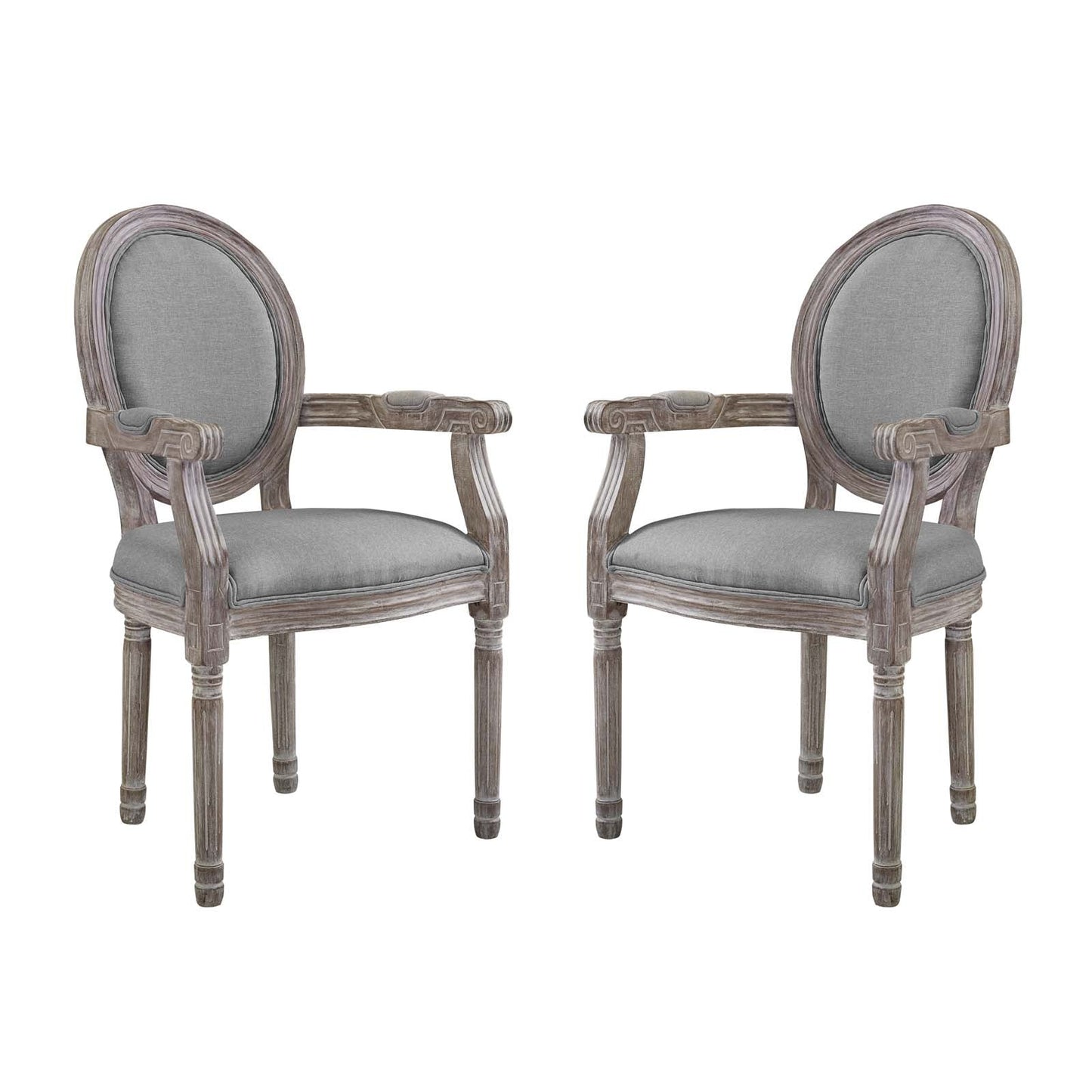 Emanate Upholstered Fabric Dining Armchair Set of 2 by Modway