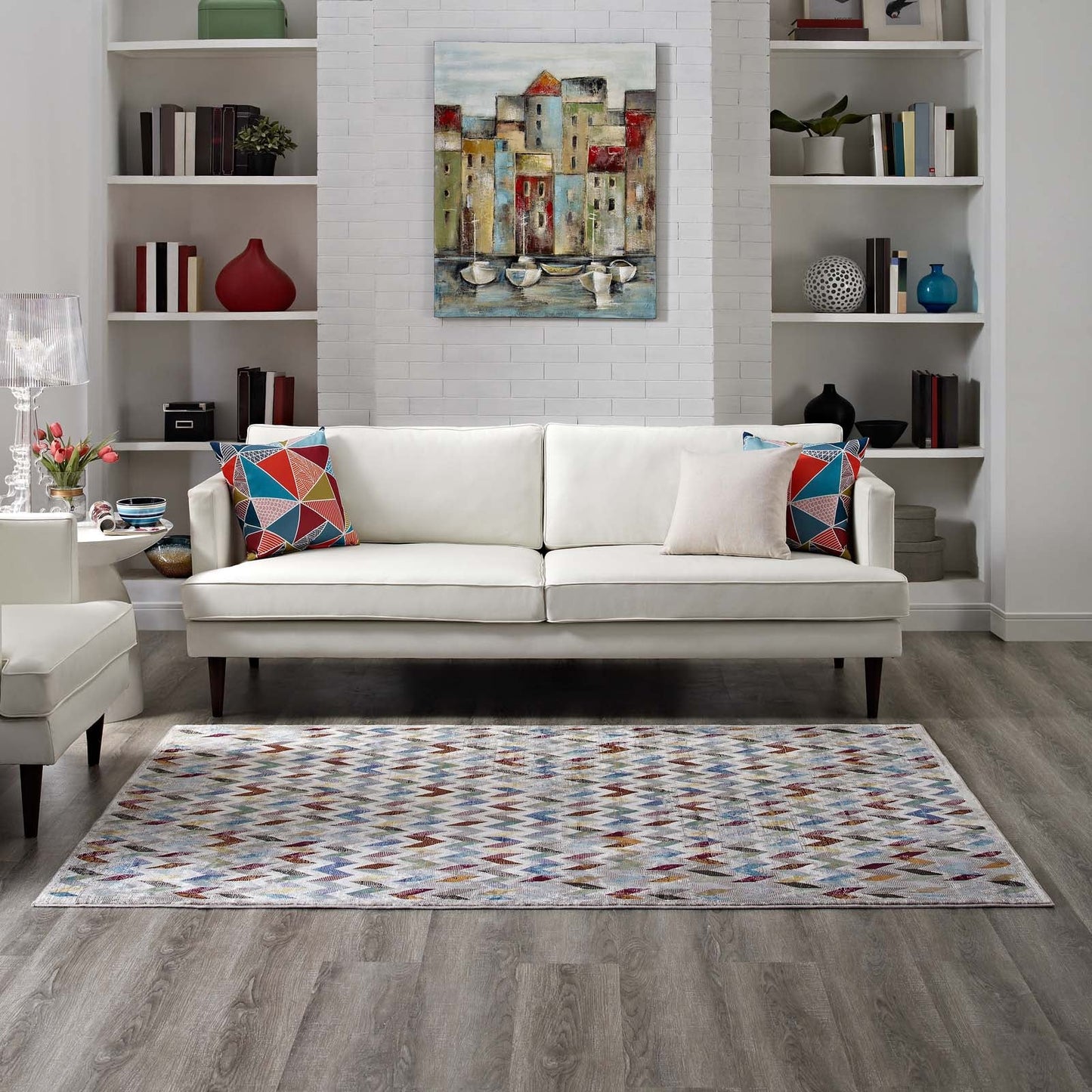 Gemma Chevron Mosaic 4x6 Area Rug by Modway