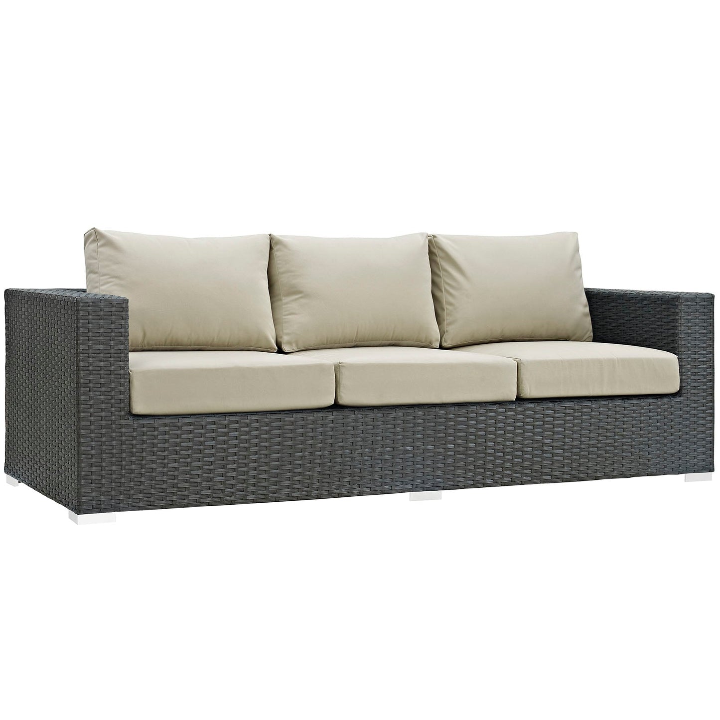Sojourn 3 Piece Outdoor Patio Sunbrella¨ Sectional Set by Modway
