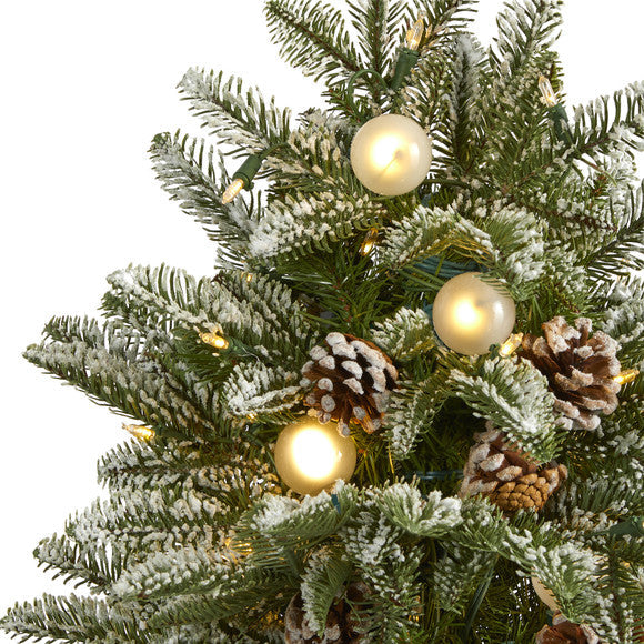 5' Flocked Whistler Mountain Fir Artificial Christmas Tree