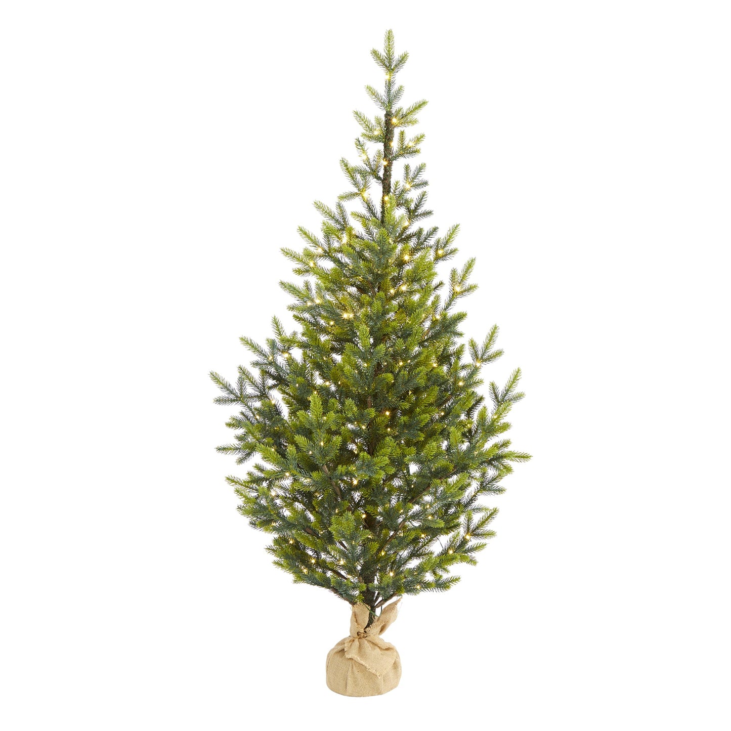 5' Fraser Fir "Natural Look" Artificial Christmas Tree w 200 Clear LED Lights