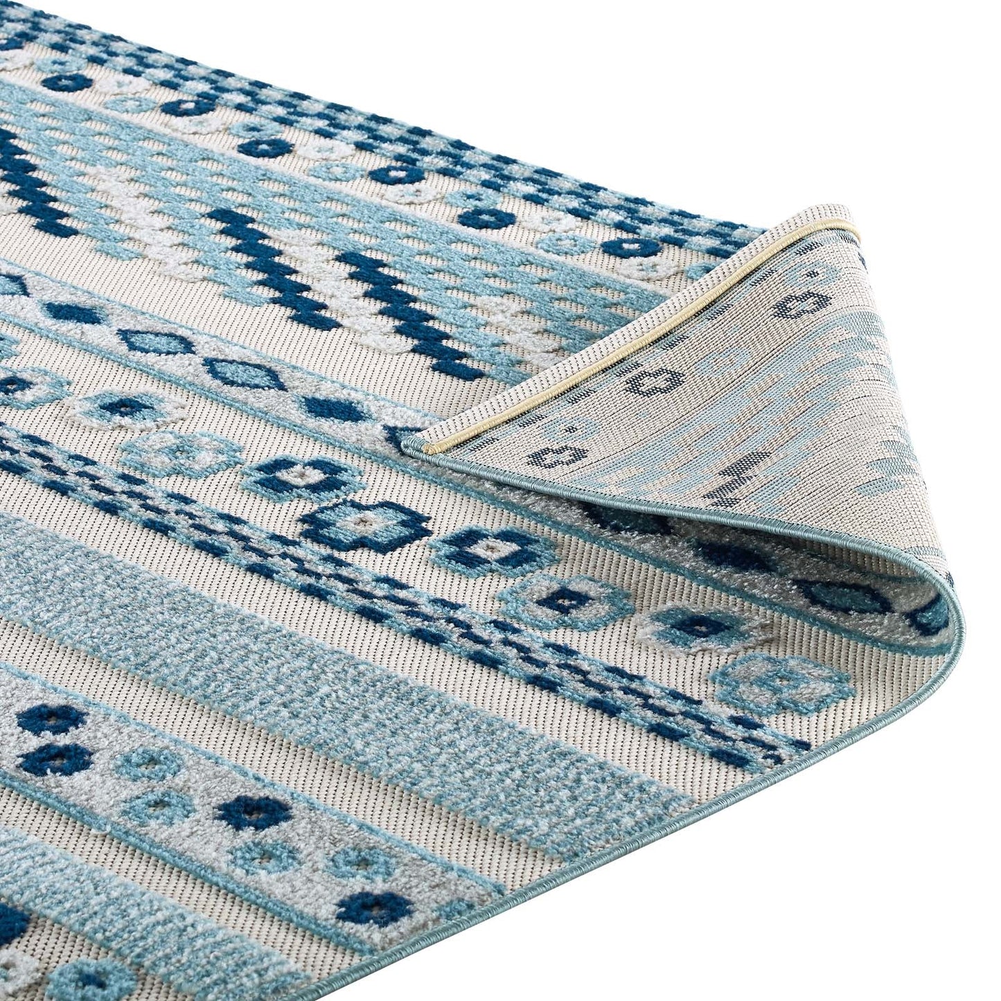 Reflect Cadhla Vintage Abstract Geometric Lattice 8x10 Indoor and Outdoor Area Rug by Modway
