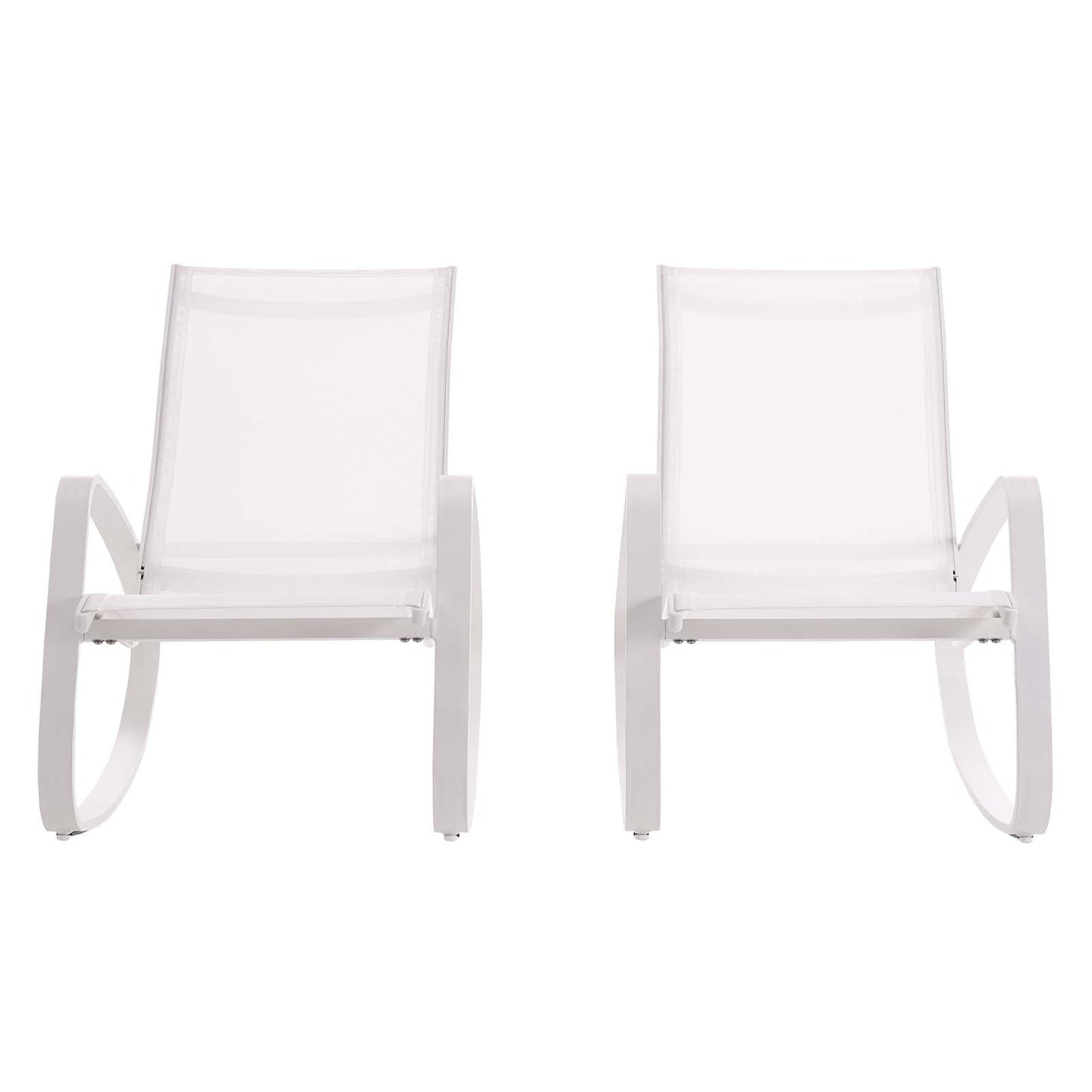 Traveler Outdoor Patio Mesh Sling Rocking Lounge Chair Set of 2 by Modway