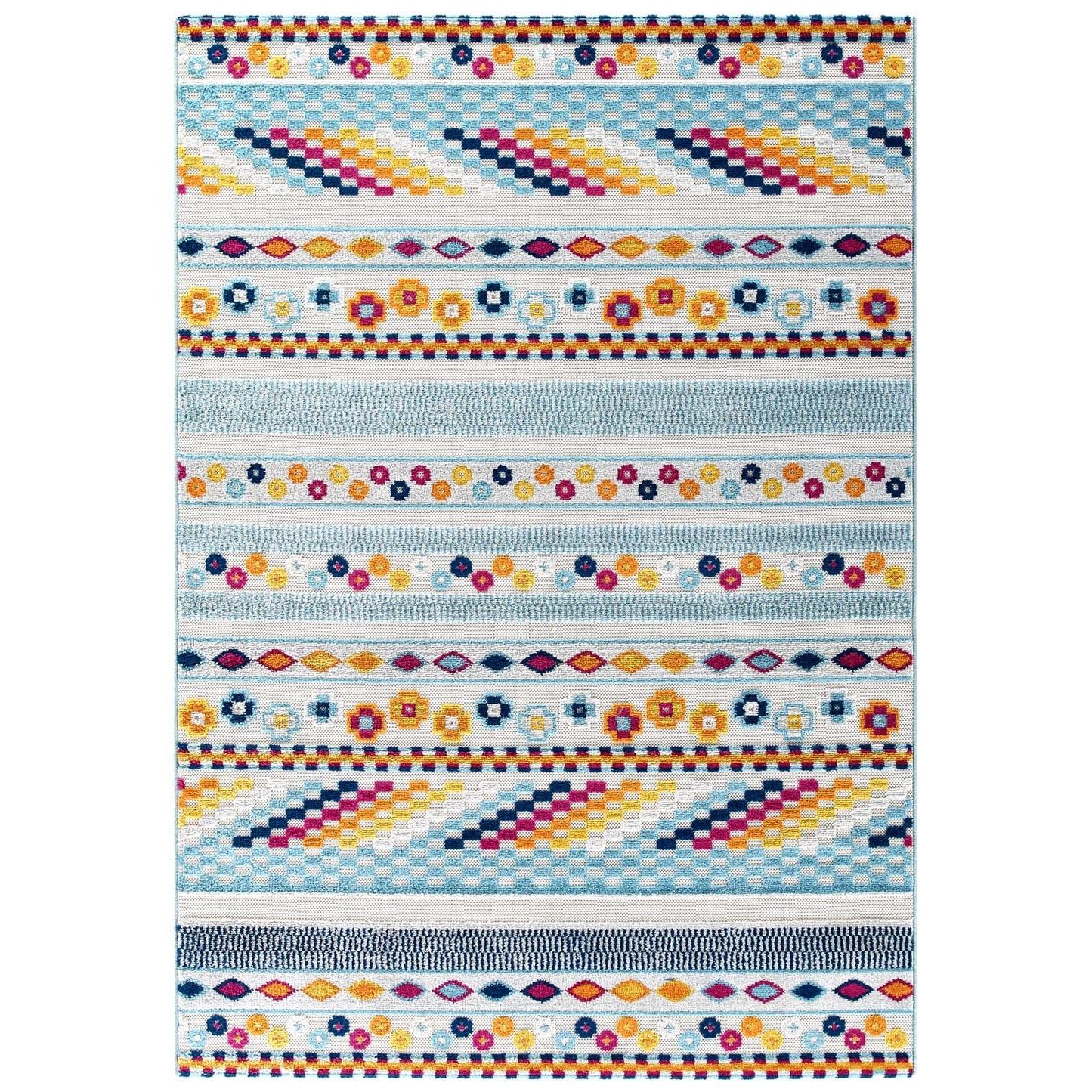 Reflect Cadhla Vintage Abstract Geometric Lattice 8x10 Indoor and Outdoor Area Rug by Modway