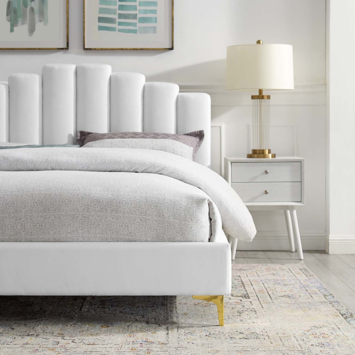 Olivia Performance Velvet Queen Platform Bed by Modway